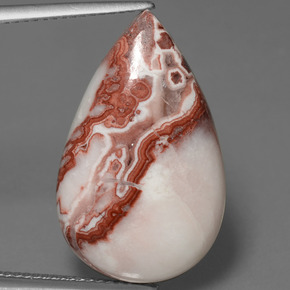 Jaspe Multicolor natural de 15.54 ct, En forma de pera, Opaco