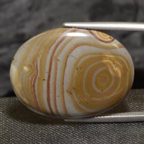 Jaspe Multicolor natural de 23.47 ct, Corte Óvalo, Opaco