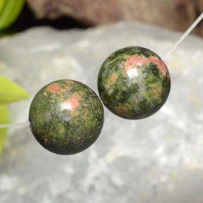 Gemas de jaspe multicolor natural de 33,98 ct, esfera / bola, opaco