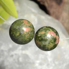 Gemas de jaspe multicolor natural de 33,98 ct, esfera / bola, opaco