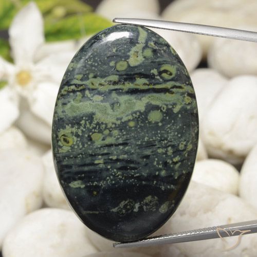 56.84ct Natural Multicolor Jaspe, Ovalada, Opaco