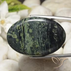 Jaspe Multicolor natural de 56.84 ct, Ovalada, Opaco