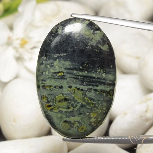 32.54ct Natural Multicolor Jaspe, Ovalada, Opaco