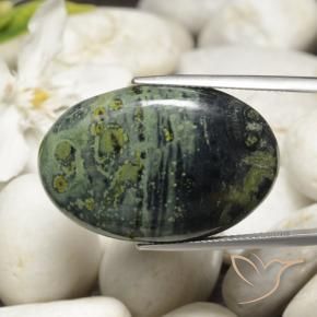 Jaspe Multicolor natural de 32.54 ct, Ovalada, Opaco