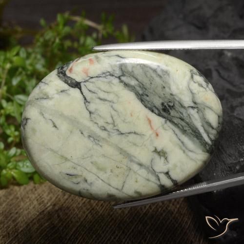 Jaspe Multicolor natural de 84.82 ct, Ovalada, Opaco