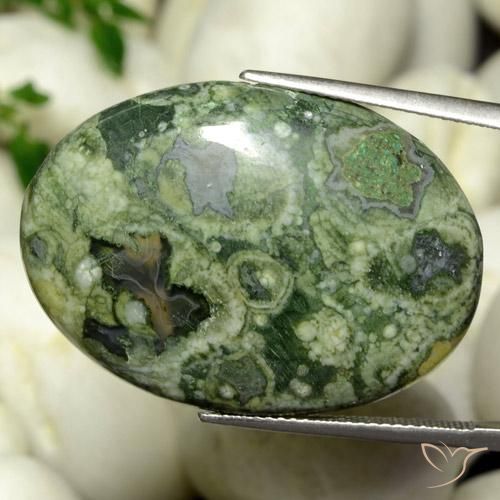 Jaspe Multicolor natural de 30.18 ct, Ovalada, Opaco