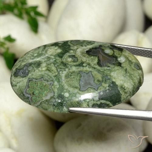 Jaspe Multicolor natural de 30.18 ct, Ovalada, Opaco