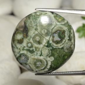 Jaspe multicolor natural de 26,02 ct, corte redondo, opaco