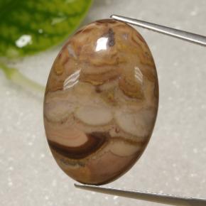 Jaspe multicolor natural de 17,61 ct, corte óvalo, opaco