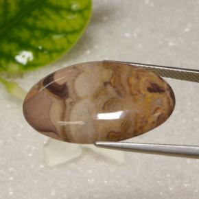 Jaspe multicolor natural de 17,61 ct, corte óvalo, opaco