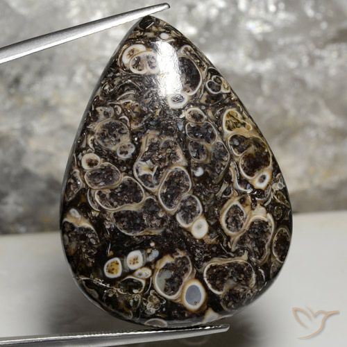 50.43ct Natural Multicolor Jaspe, En forma de pera, Opaco