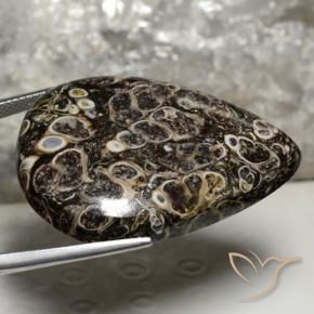 Jaspe Multicolor natural de 50.43 ct, En forma de pera, Opaco