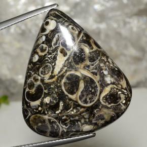 Jaspe multicolor natural de 34,34 ct, en forma de pera, opaco
