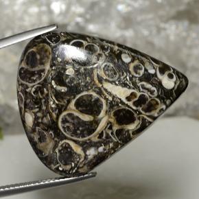 Jaspe multicolor natural de 34,34 ct, en forma de pera, opaco