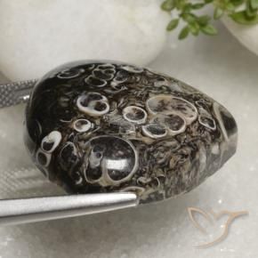 Jaspe Multicolor natural de 35.93 ct, En forma de pera, Opaco