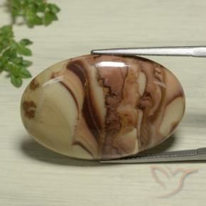 Jaspe Multicolor natural de 26.20 ct, Ovalada, Opaco