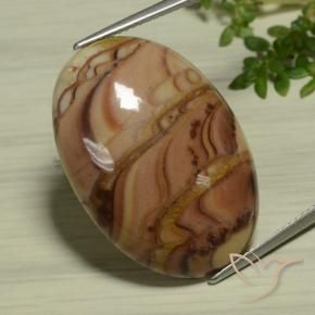 Jaspe Multicolor natural de 22.47 ct, Ovalada, Opaco