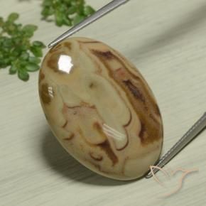 Jaspe Multicolor natural de 22.89 ct, Ovalada, Opaco