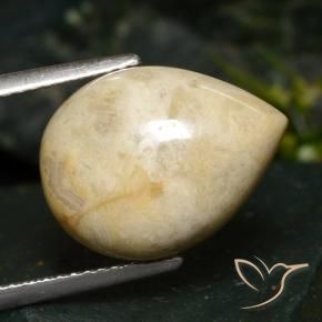 Jaspe Multicolor natural de 8.73 ct, En forma de pera, Opaco