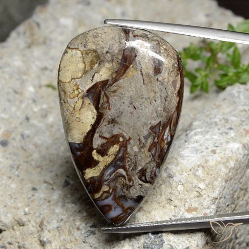 37.59ct Natural Multicolor Jaspe, En forma de pera, Opaco