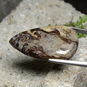 Jaspe Multicolor natural de 37.59 ct, En forma de pera, Opaco