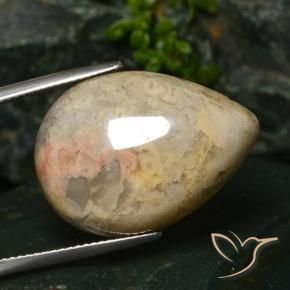 Jaspe Multicolor natural de 23.13 ct, En forma de pera, Opaco