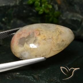 Jaspe Multicolor natural de 23.13 ct, En forma de pera, Opaco