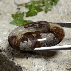 Jaspe Multicolor natural de 39.19 ct, Corte Óvalo, Opaco