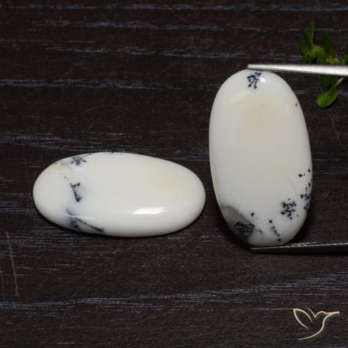 18.19ctw Natural Blanco con negro Jaspe, Ovalada, Opaco