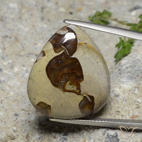 22.24ct Natural Multicolor Jaspe, En forma de pera, Opaco