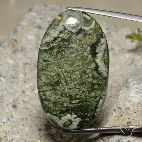 Jaspe Multicolor natural de 29.99 ct, Ovalada, Opaco