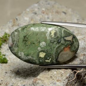 Jaspe Multicolor natural de 27.42 ct, Ovalada, Opaco