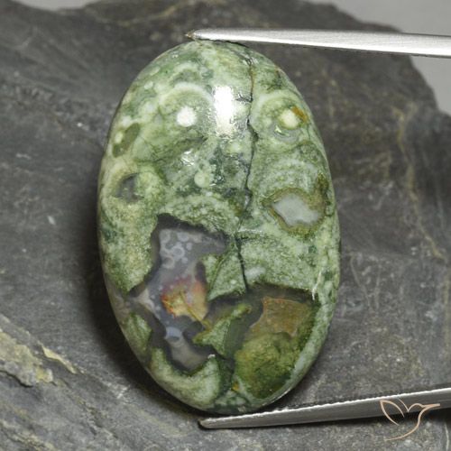 30.57ct Natural Multicolor Jaspe, Ovalada, Opaco