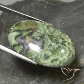 Jaspe Multicolor natural de 30.57 ct, Ovalada, Opaco