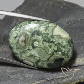 Jaspe Multicolor natural de 28.77 ct, Ovalada, Opaco