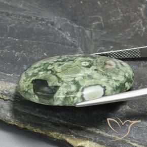 Jaspe Multicolor natural de 28.77 ct, Ovalada, Opaco