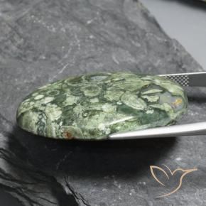 Jaspe Multicolor natural de 38.32 ct, Ovalada, Opaco