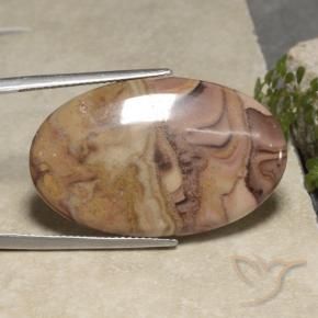 Jaspe Multicolor natural de 24.61 ct, Ovalada, Opaco