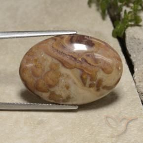 Jaspe Multicolor natural de 15.35 ct, Ovalada, Opaco