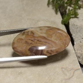 Jaspe Multicolor natural de 15.35 ct, Ovalada, Opaco