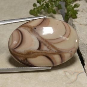 Jaspe Multicolor natural de 26.81 ct, Ovalada, Opaco