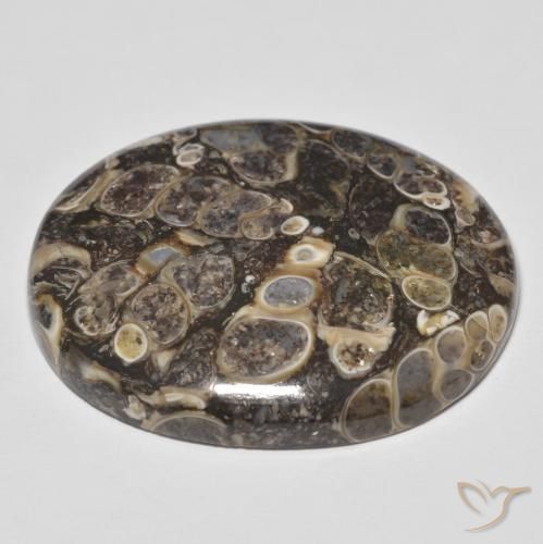 Jaspe Multicolor natural de 52.92 ct, Ovalada, Opaco