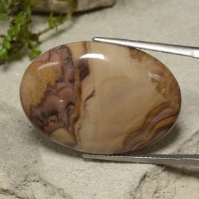 Jaspe multicolor natural de 24,47 ct, corte óvalo, opaco