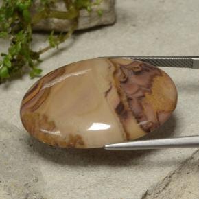 Jaspe multicolor natural de 24,47 ct, corte óvalo, opaco
