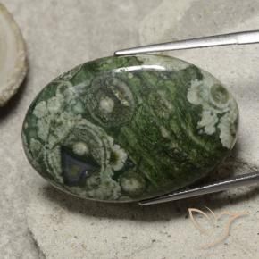 Jaspe Multicolor natural de 29.52 ct, Ovalada, Opaco