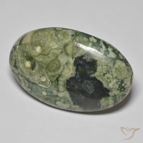 Jaspe Multicolor natural de 33.43 ct, Ovalada, Opaco