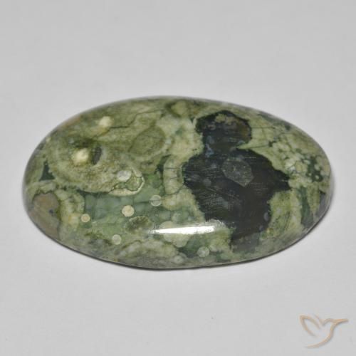 Jaspe Multicolor natural de 33.43 ct, Ovalada, Opaco
