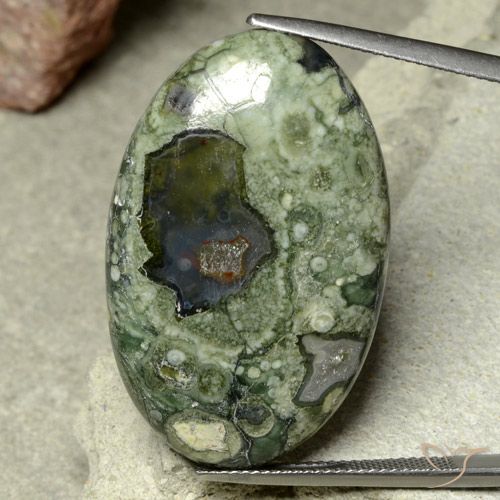 31.92ct Natural Multicolor Jaspe, Ovalada, Opaco