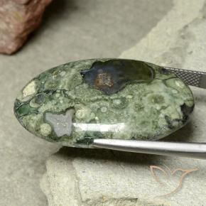 Jaspe Multicolor natural de 31.92 ct, Ovalada, Opaco