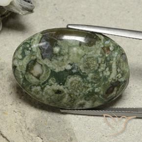 Jaspe Multicolor natural de 27.91 ct, Ovalada, Opaco